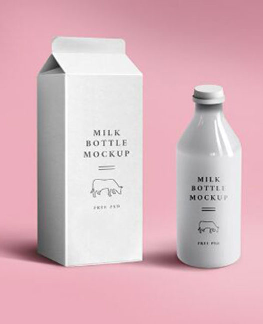 Milk Bottle Mockup